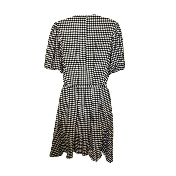 Böhme Black & White Gingham Button-Front Short Sleeve Dress – Size Small - Picture 2 of 7